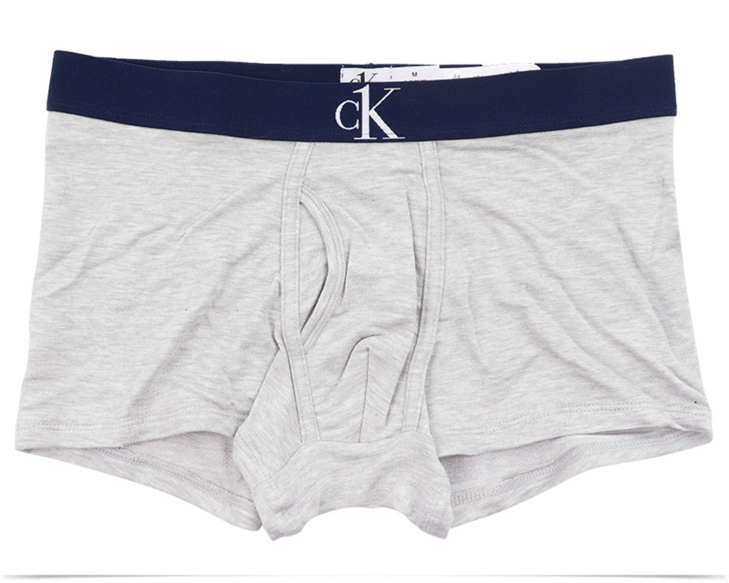 Calvin Klein One Men's Elastic Modal Low-Waist Four-Side Flat-Curved Underwear NB2990