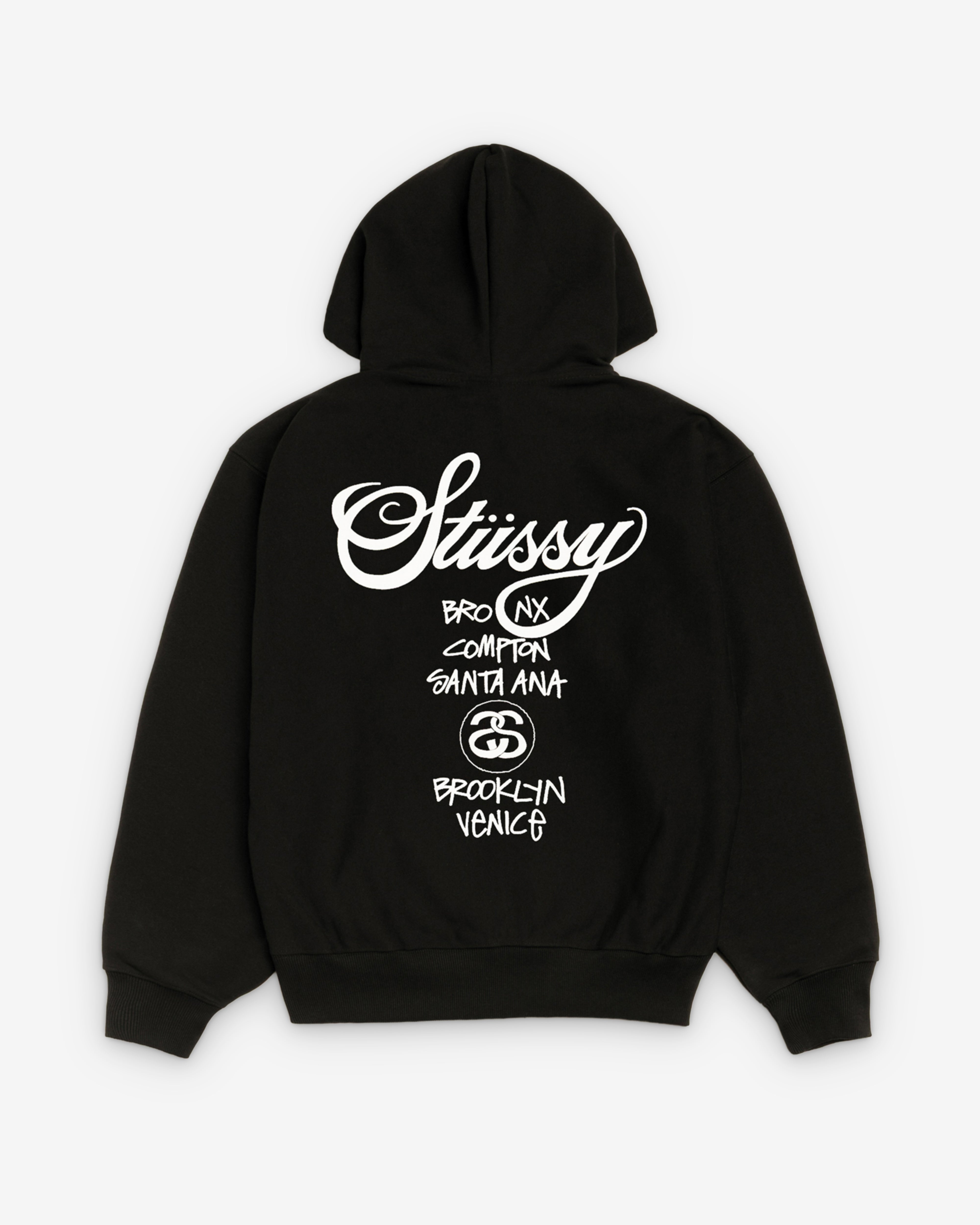 Stüssy - World Tour Zip Hood - (Black)