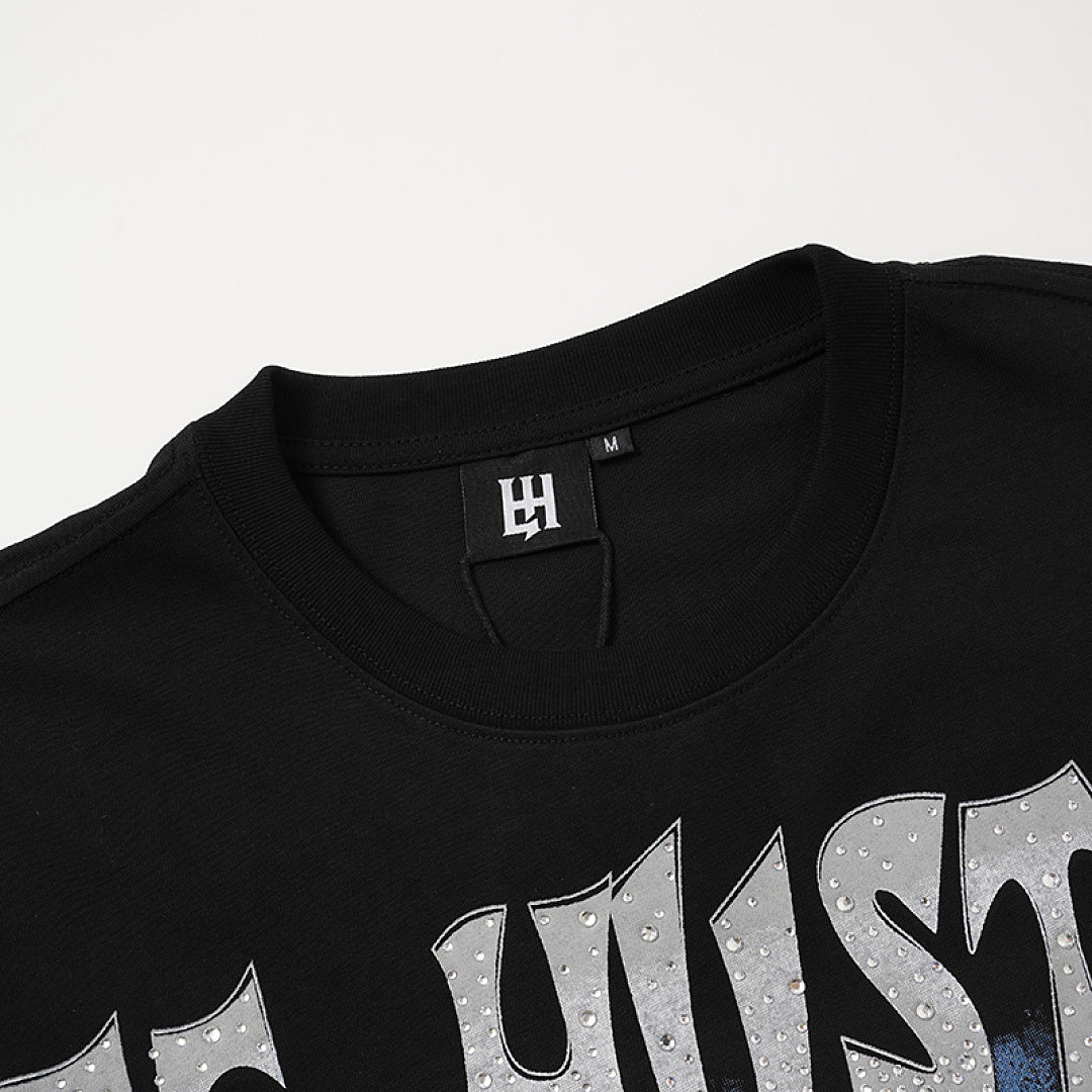 Life Hustlers Blue City Rider Vintage Graphic Streetwear Tee