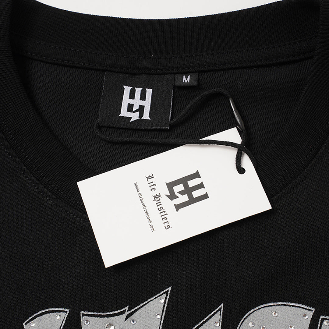 Life Hustlers Blue City Rider Vintage Graphic Streetwear Tee