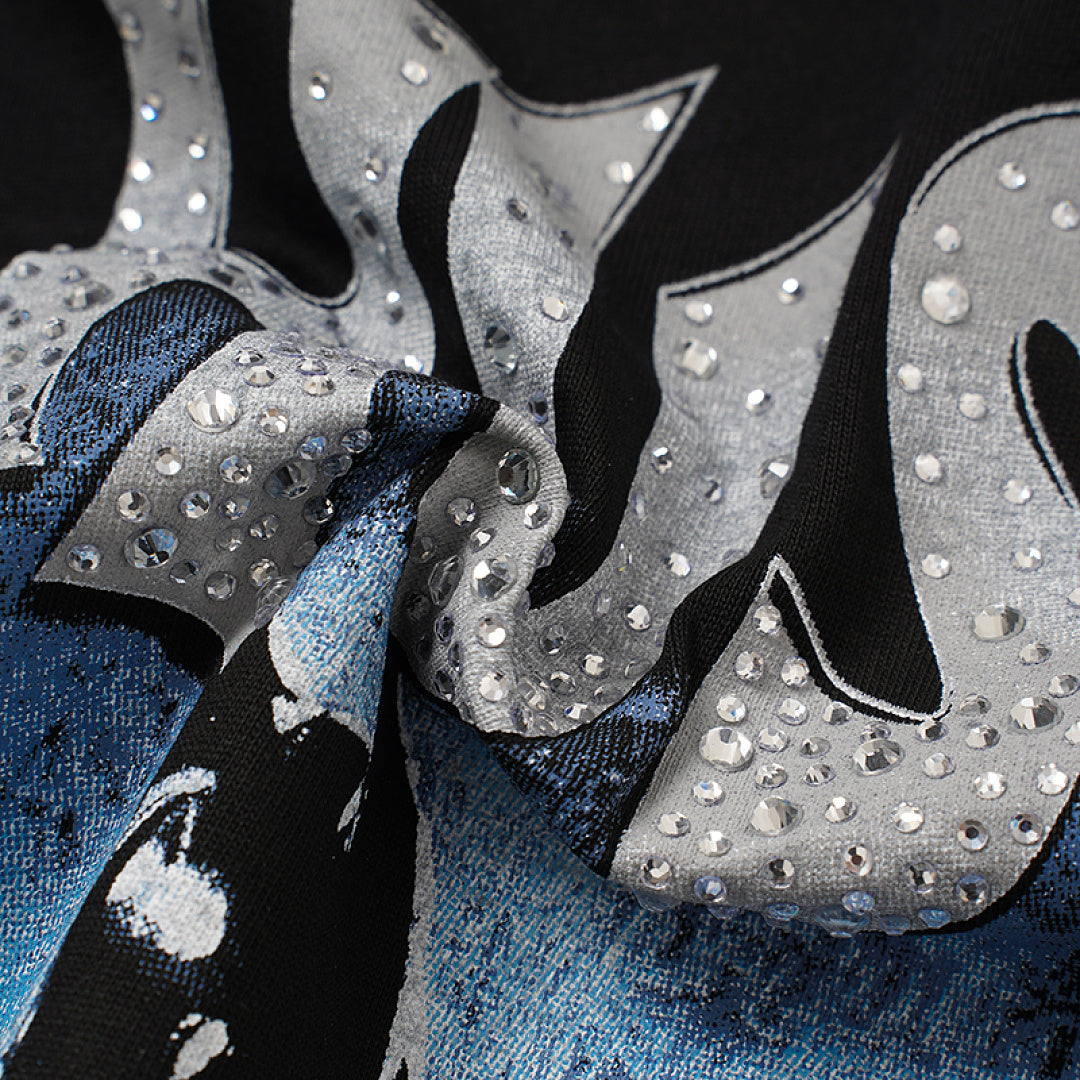 Life Hustlers Blue City Rider Vintage Graphic Streetwear Tee
