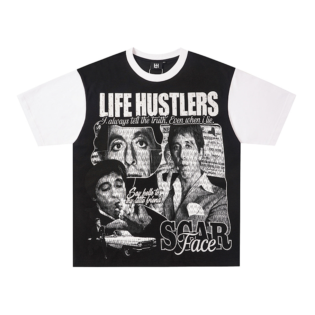 Life Hustlers Vintage Street Portrait Graphic Tee