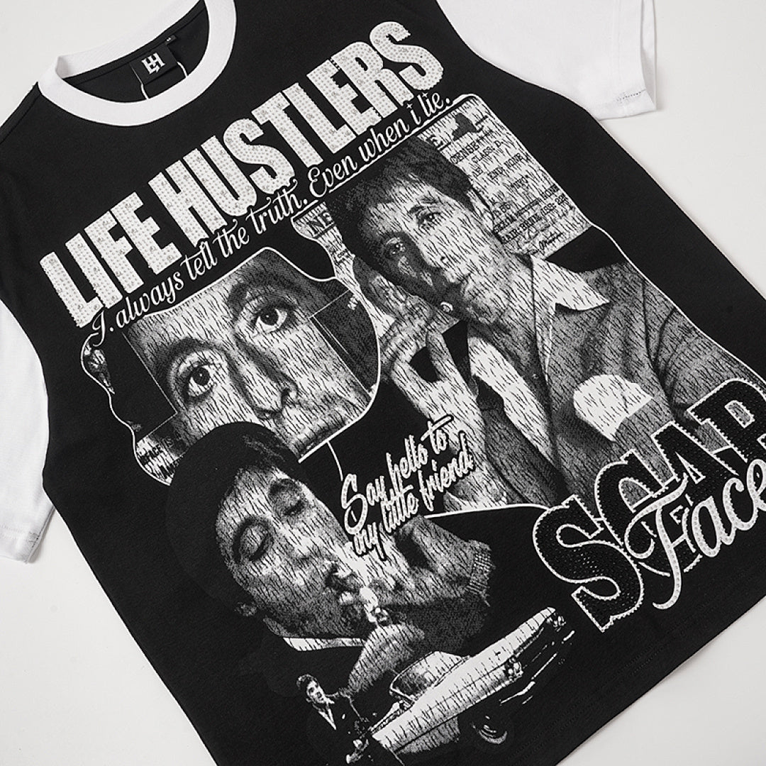 Life Hustlers Vintage Street Portrait Graphic Tee