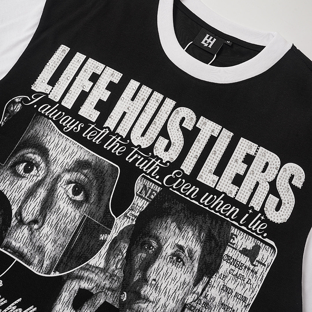 Life Hustlers Vintage Street Portrait Graphic Tee