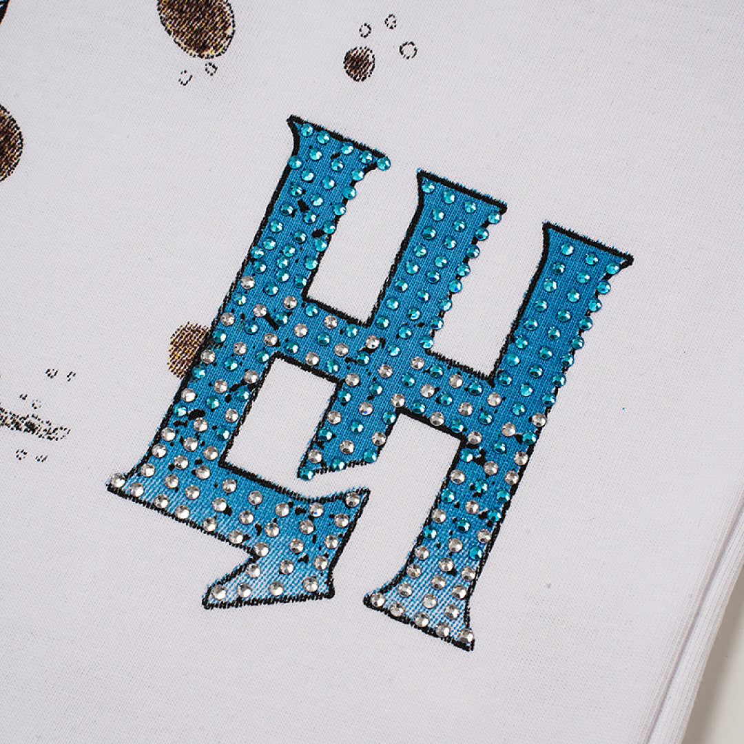 Life Hustlers Blue Panther Vintage Animal Graphic Oversized Tee