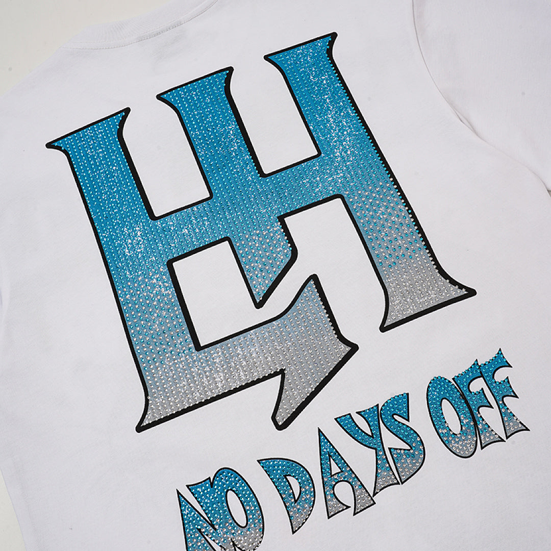 Life Hustlers Blue Panther Vintage Animal Graphic Oversized Tee