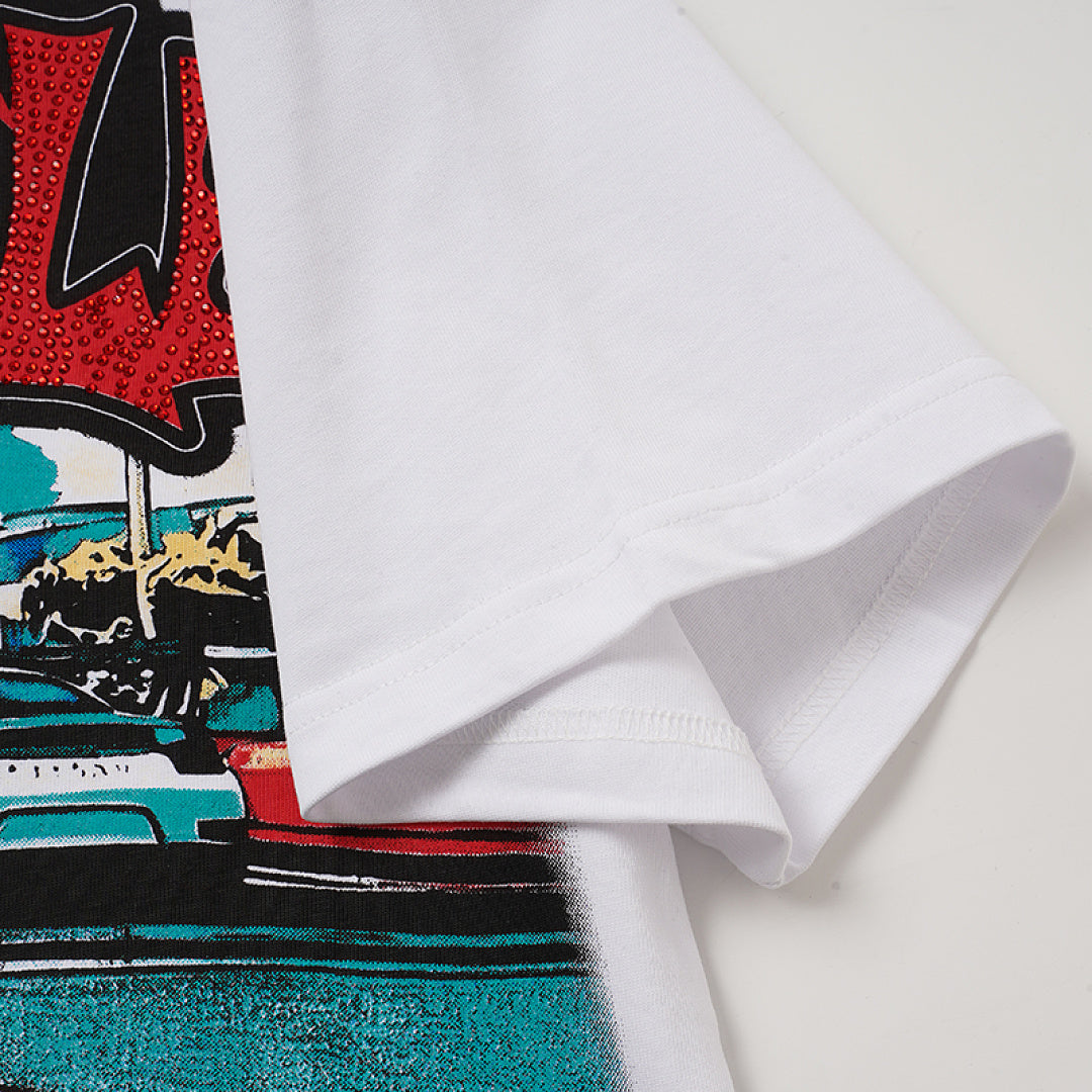 Life Hustlers Racing Machine Vintage Graphic Streetwear Tee