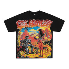 Life Hustlers Vintage Desert Graphic Oversized Streetwear Tee