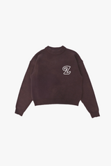Signature Knit Sweater Mocha Brown