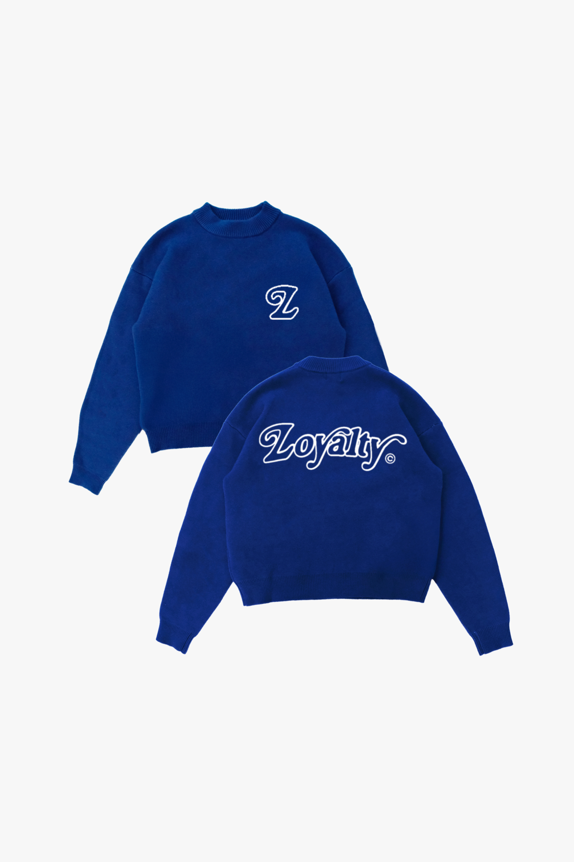 Signature Knit Sweater Ocean Blue