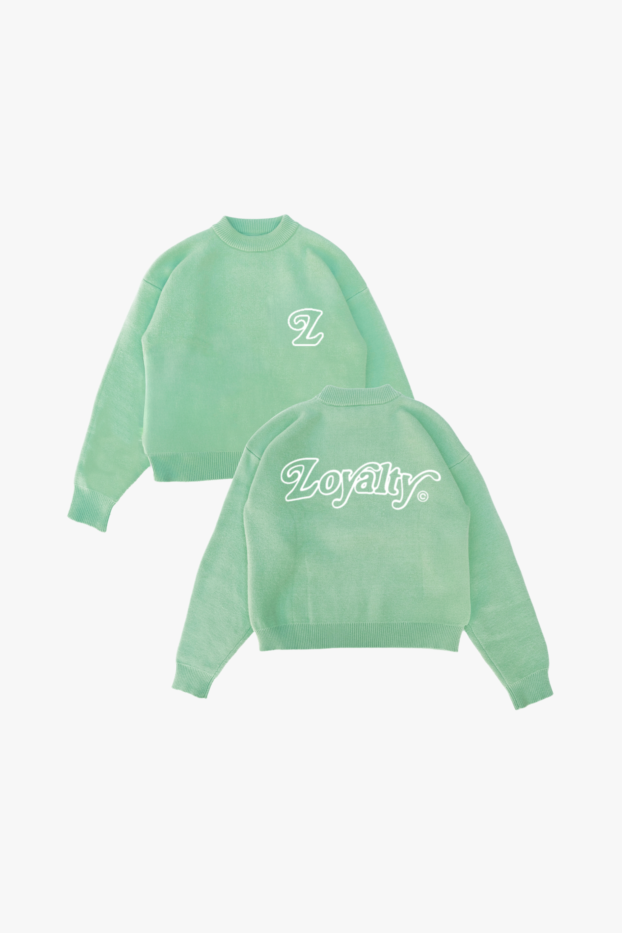 Signature Knit Sweater Matcha Green