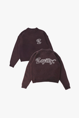 Signature Knit Sweater Mocha Brown