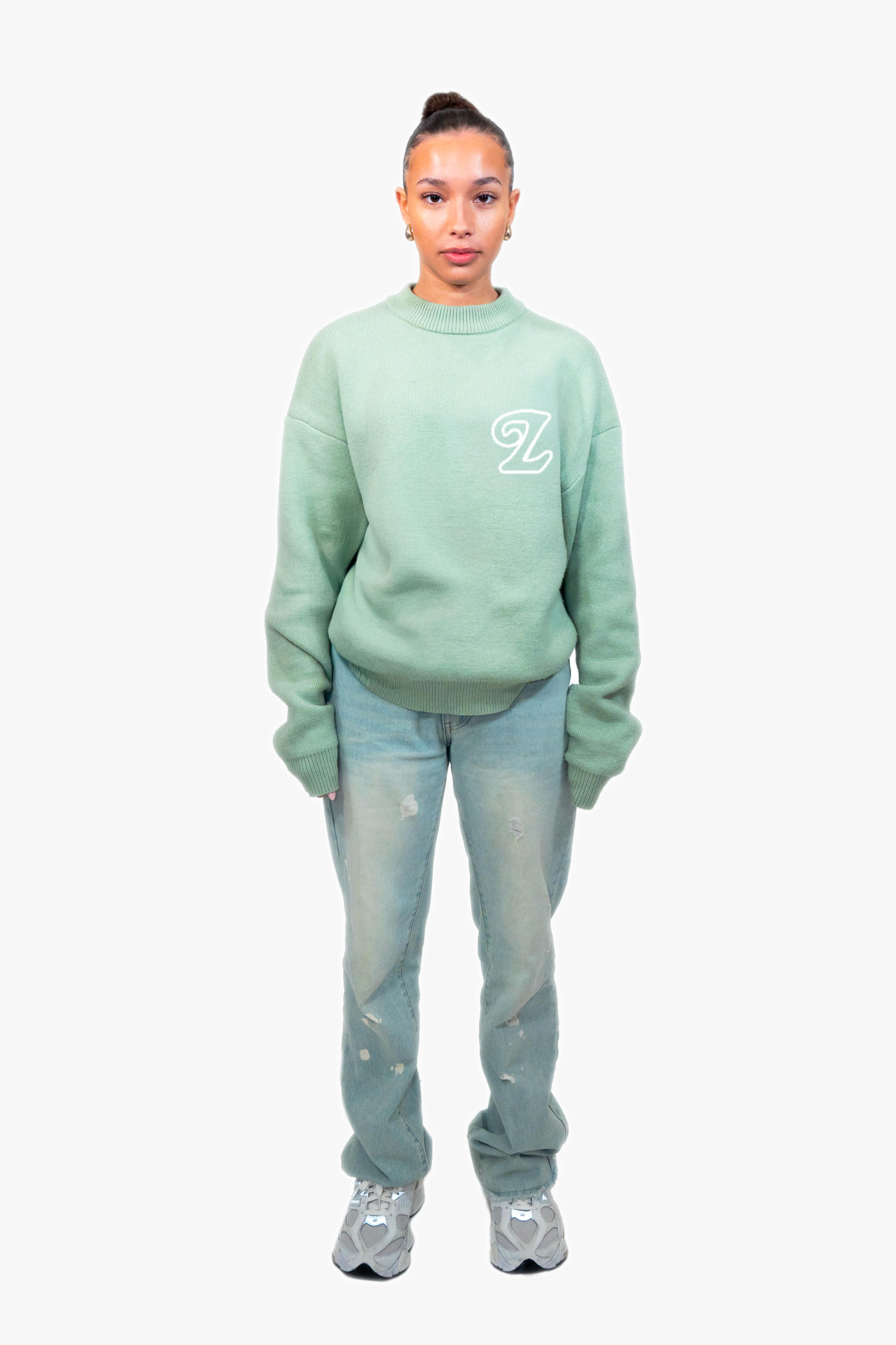 Signature Knit Sweater Matcha Green