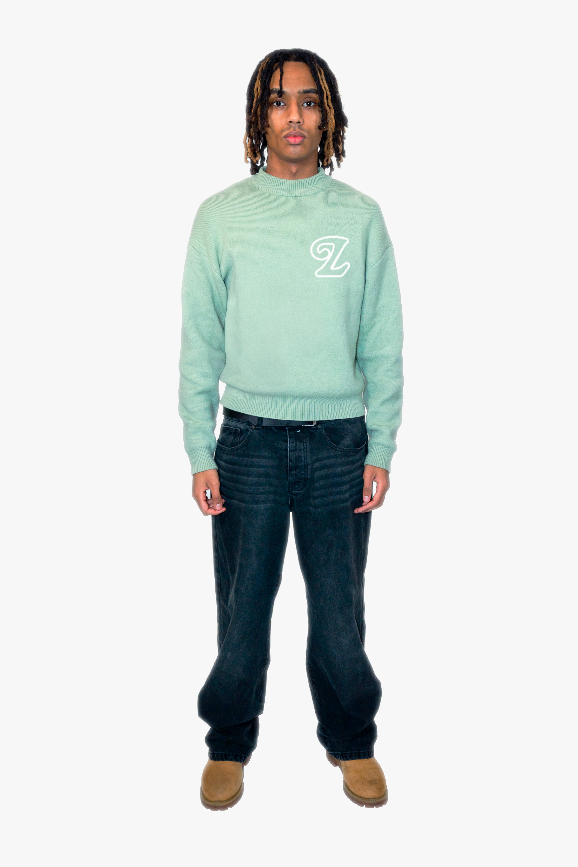 Signature Knit Sweater Matcha Green