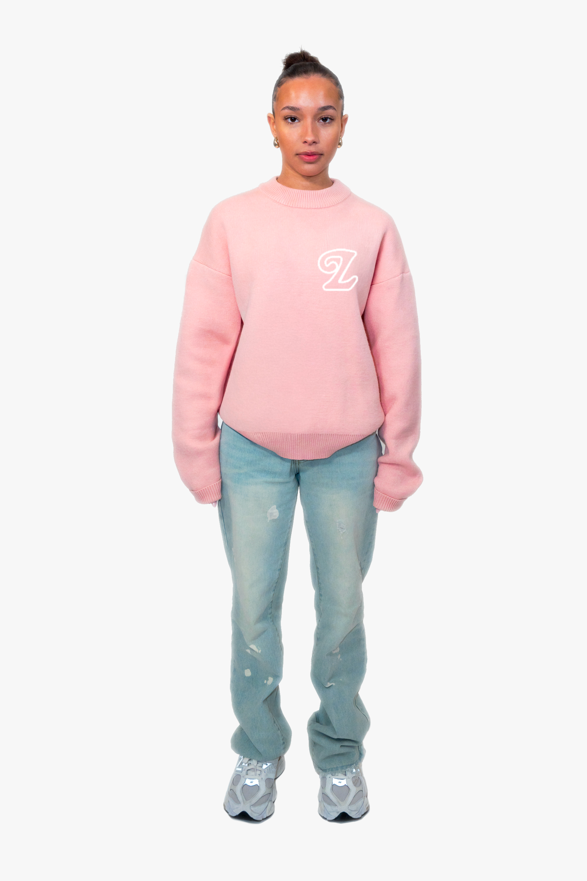 Signature Knit Sweater Sakura Pink