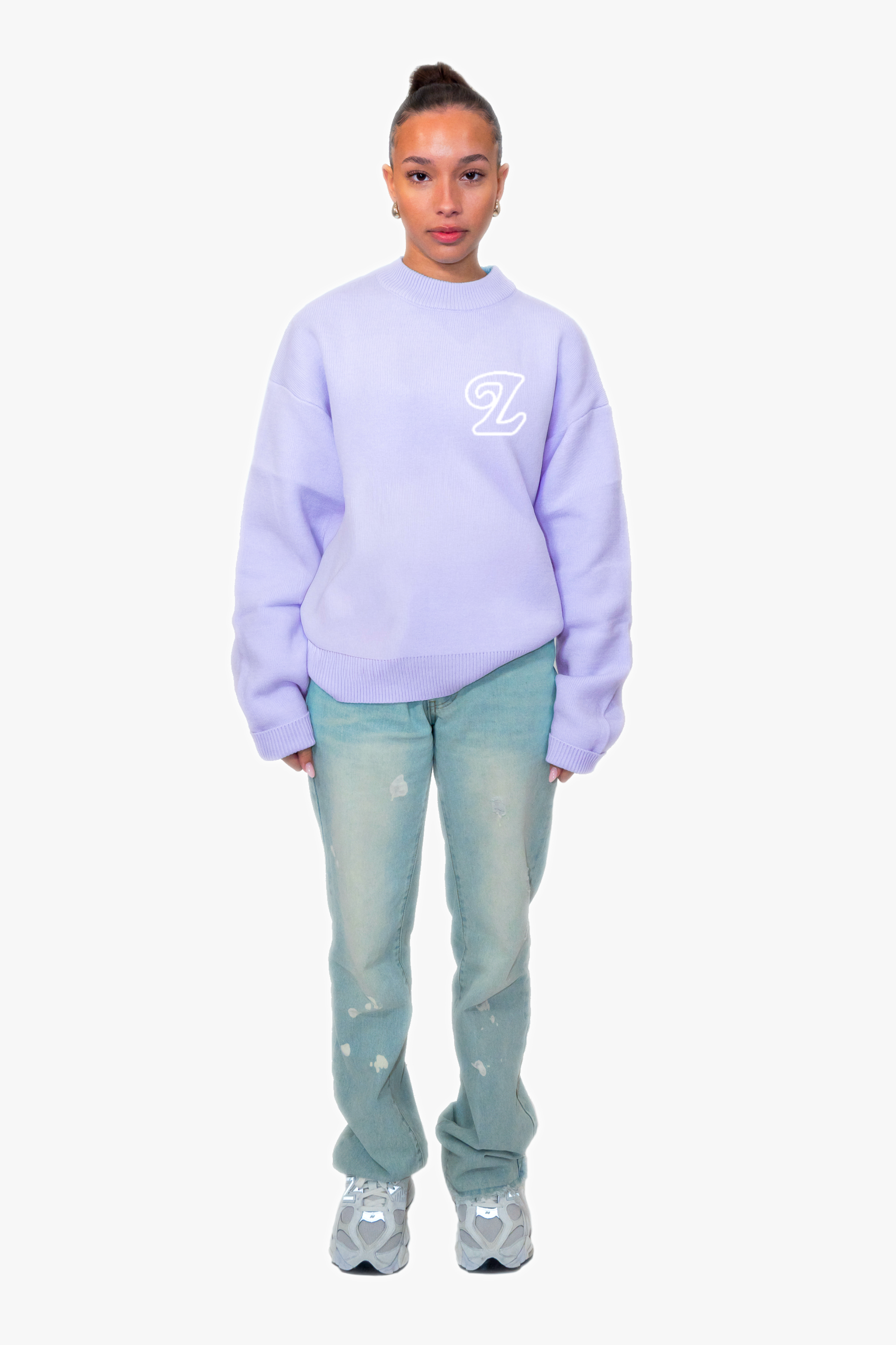 Signature Knit Sweater Lavendel