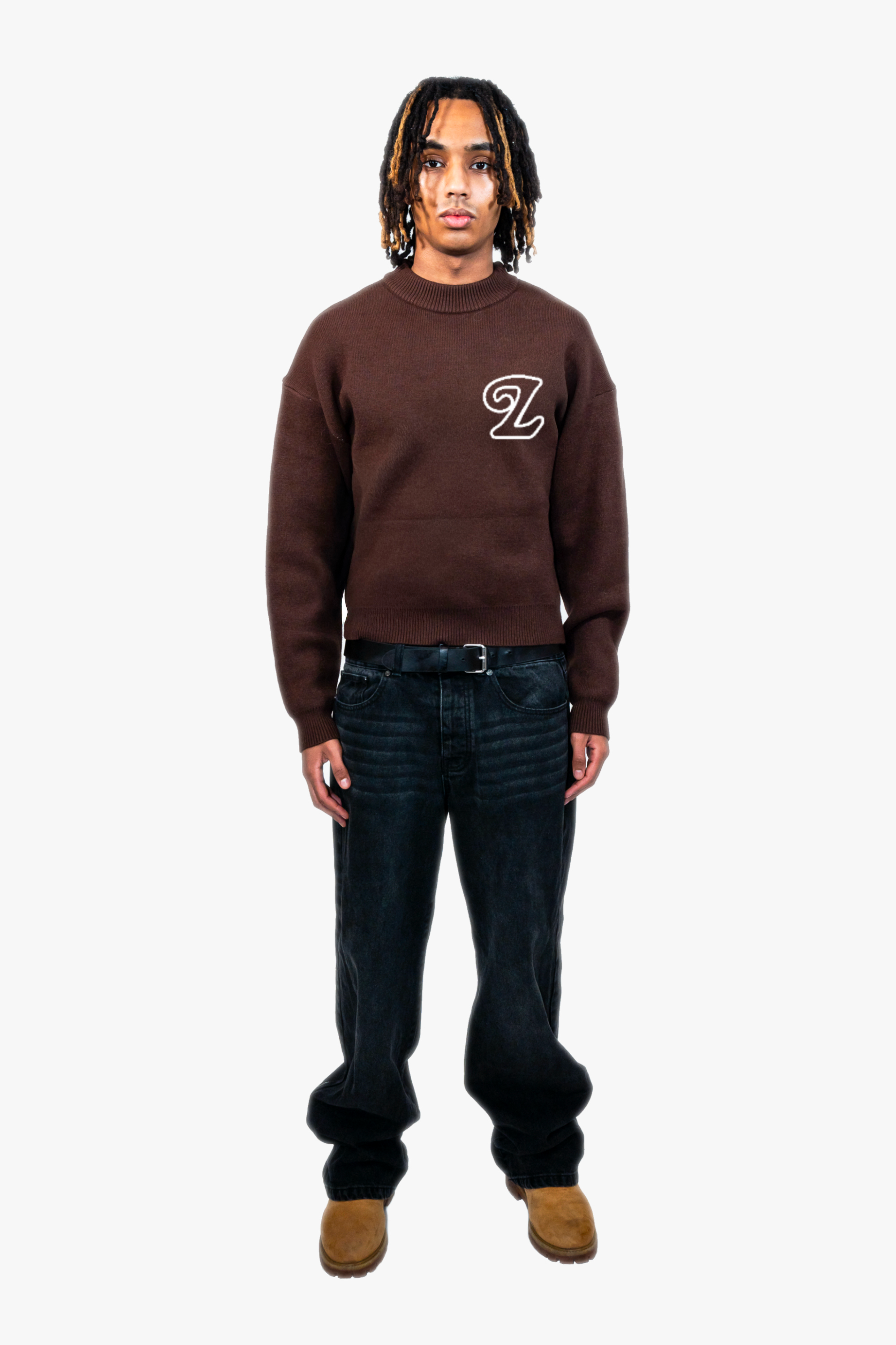 Signature Knit Sweater Mocha Brown