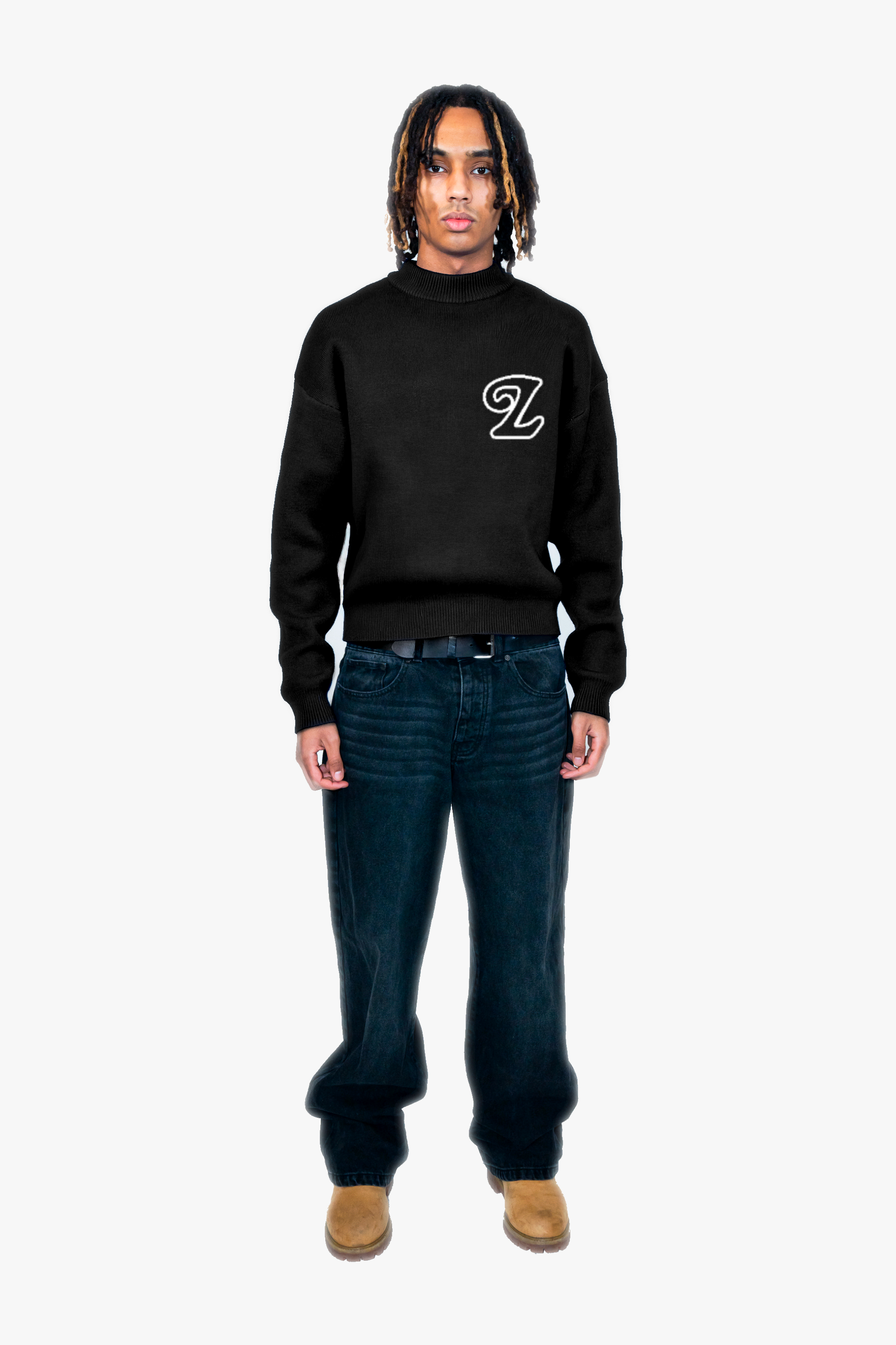 Signature Knit Sweater Space Black
