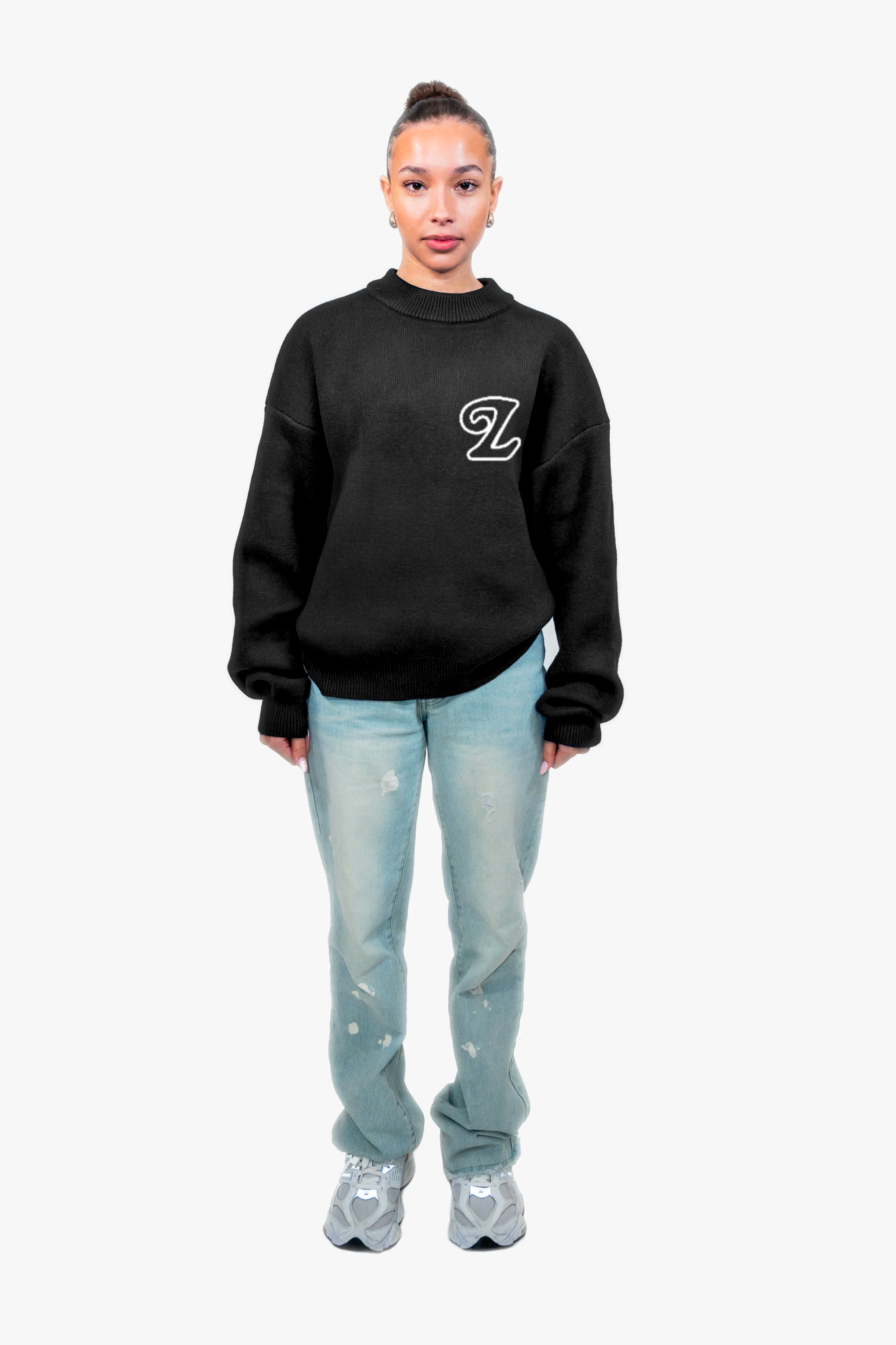 Signature Knit Sweater Space Black