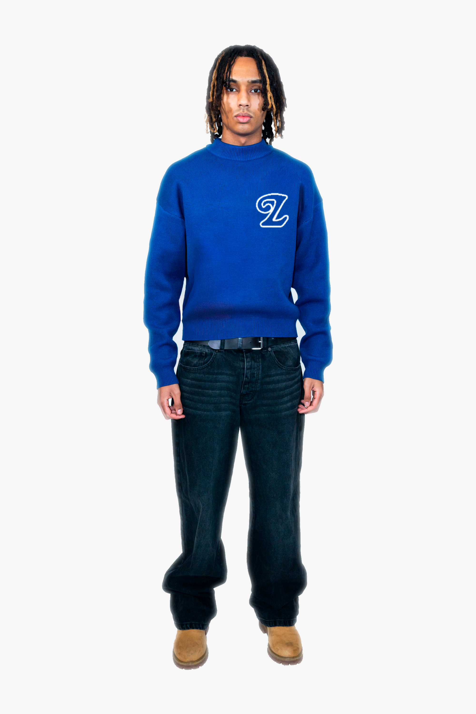 Signature Knit Sweater Ocean Blue