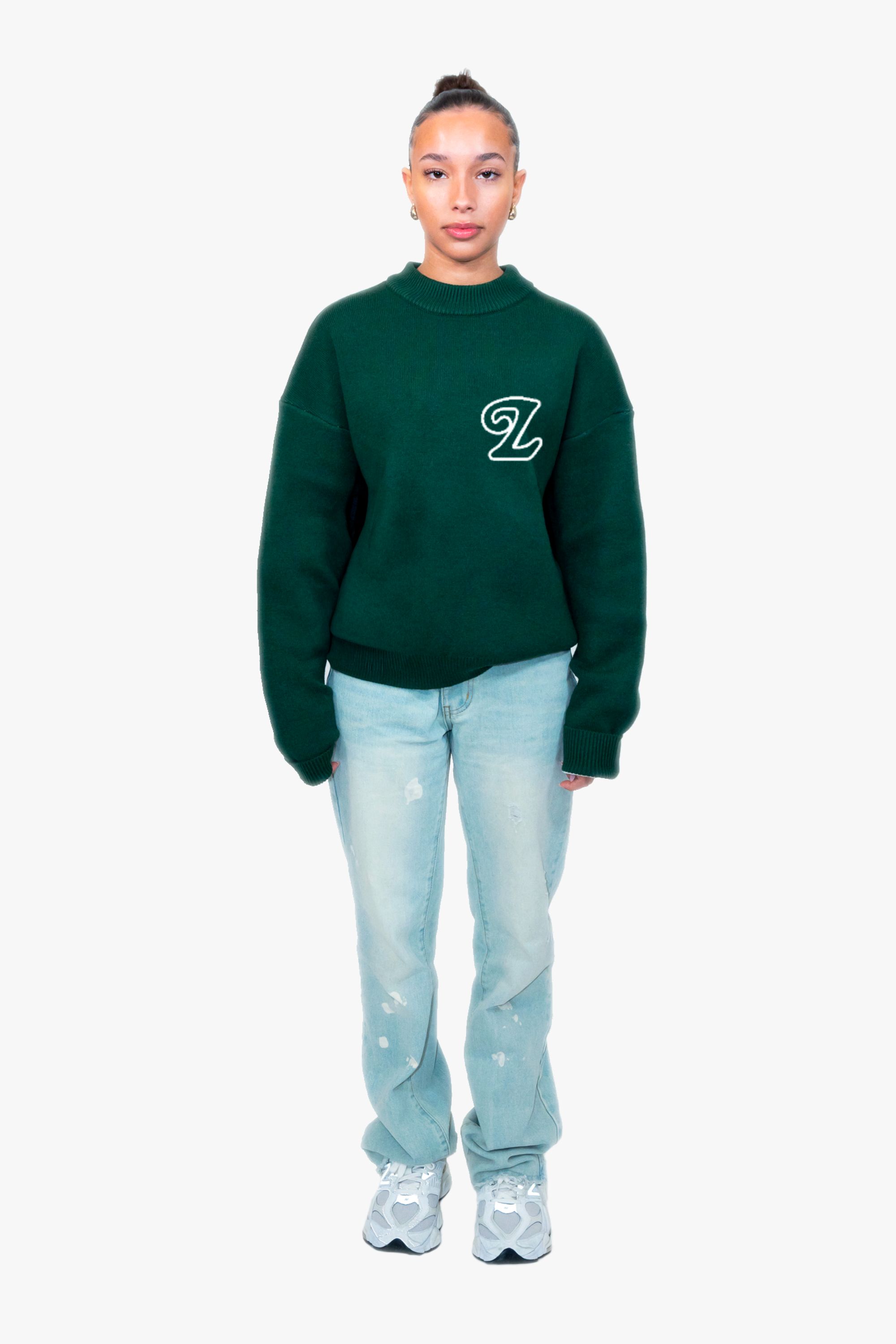 Signature Knit Sweater Forest Green