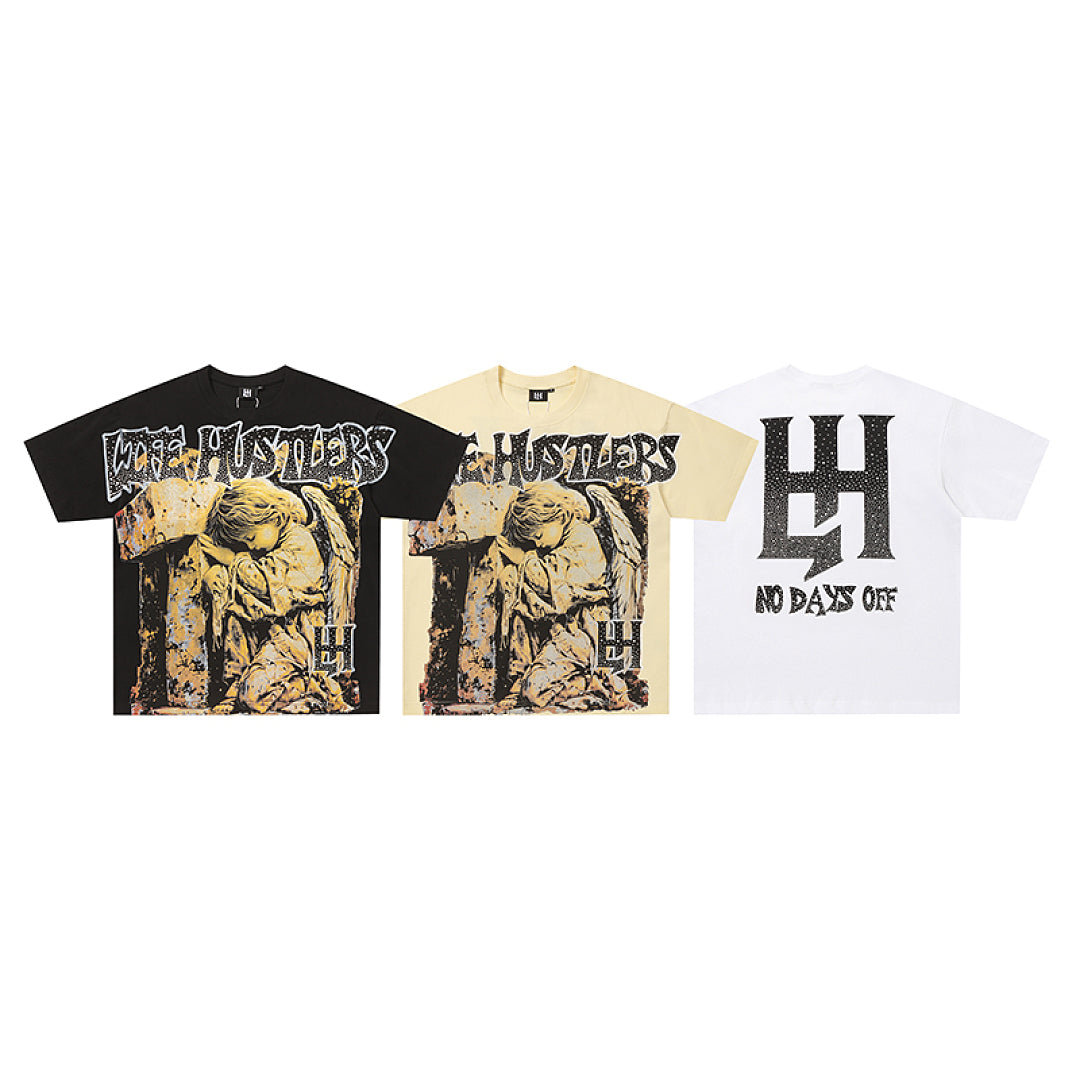 Life Hustlers Golden Warrior Antique Graphic Oversized Tee