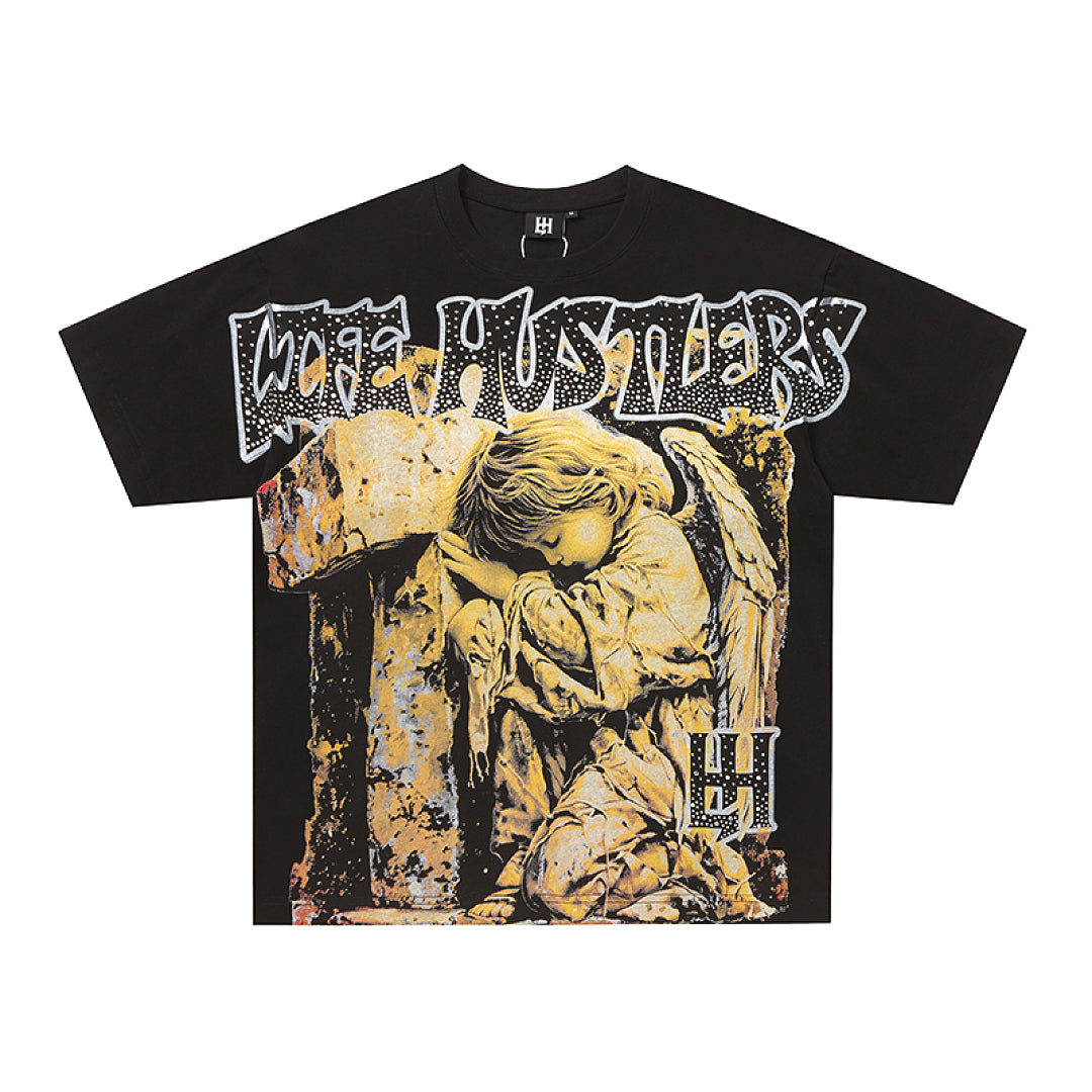 Life Hustlers Golden Warrior Antique Graphic Oversized Tee