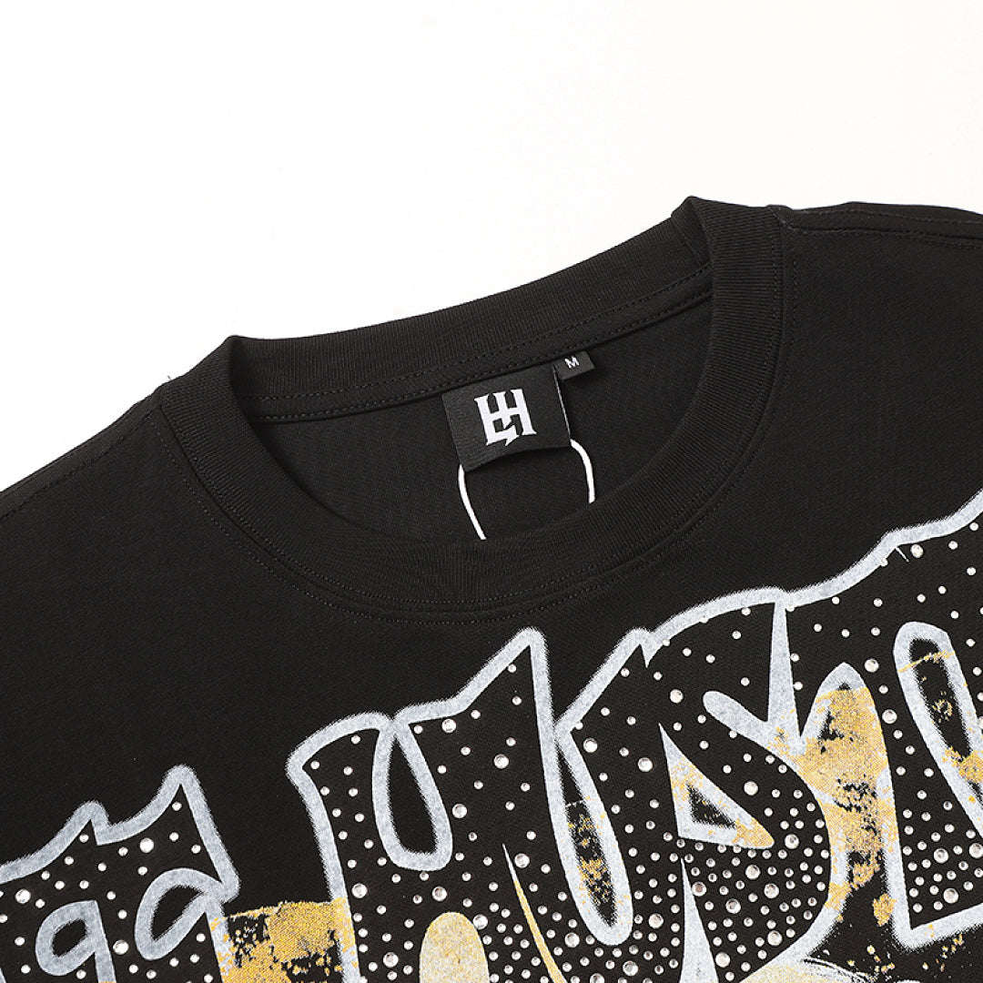 Life Hustlers Golden Warrior Antique Graphic Oversized Tee