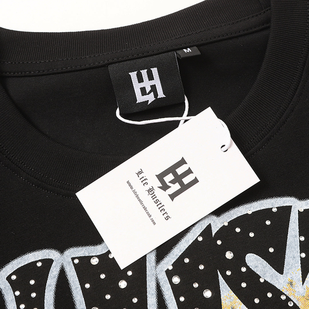Life Hustlers Golden Warrior Antique Graphic Oversized Tee