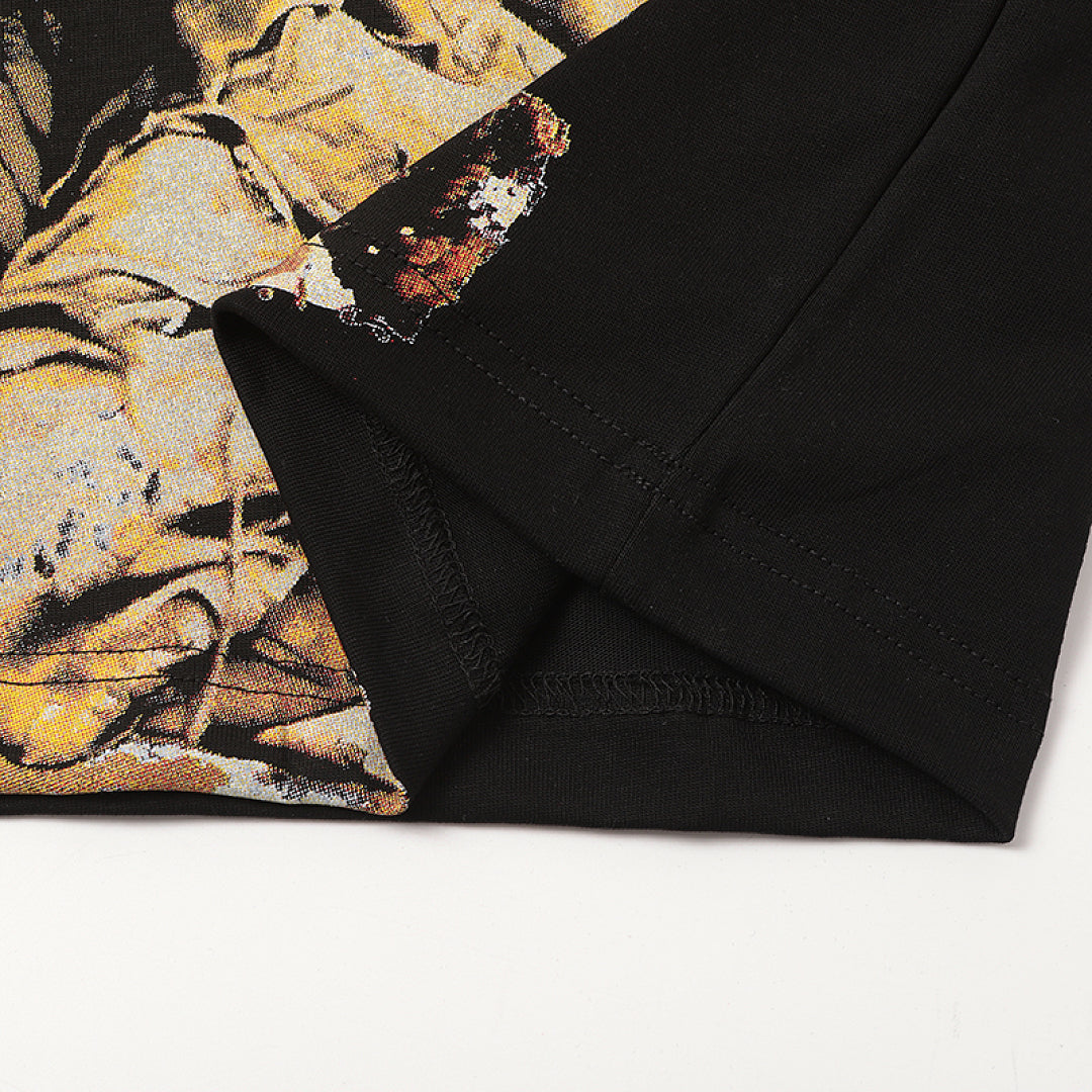 Life Hustlers Golden Warrior Antique Graphic Oversized Tee