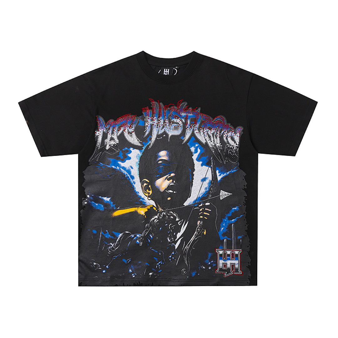 Life Hustlers Blue Phantom Vintage Graphic Streetwear Tee