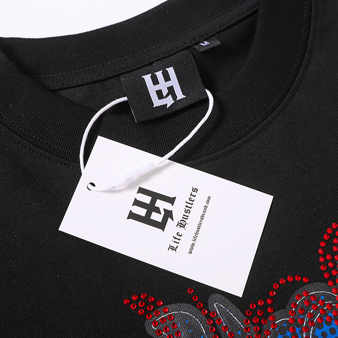 Life Hustlers Blue Phantom Vintage Graphic Streetwear Tee