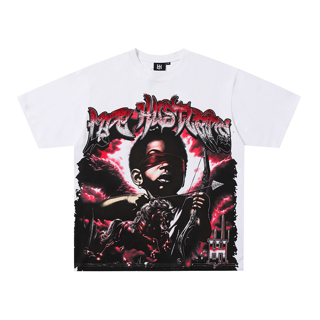 Life Hustlers Blue Phantom Vintage Graphic Streetwear Tee