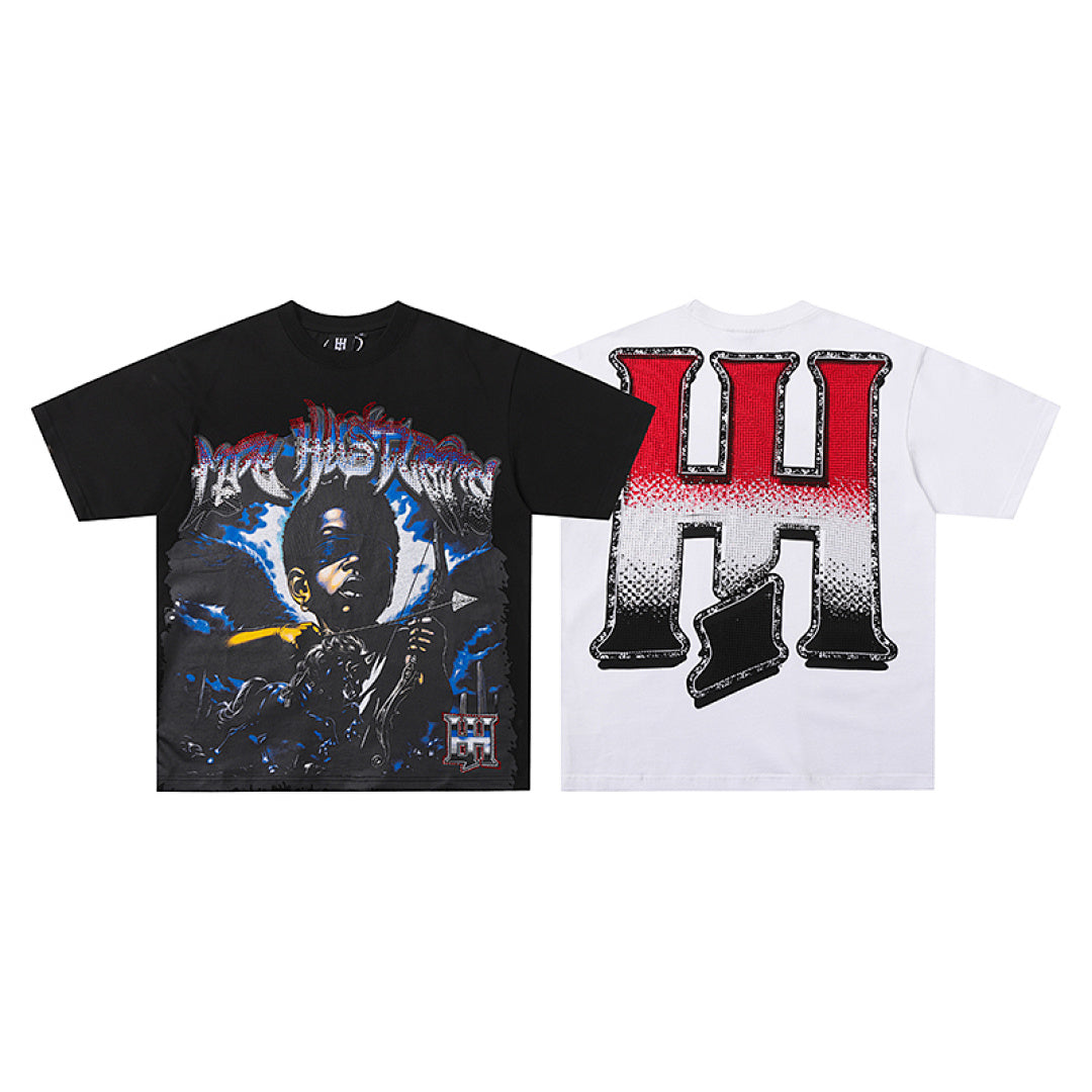 Life Hustlers Blue Phantom Vintage Graphic Streetwear Tee