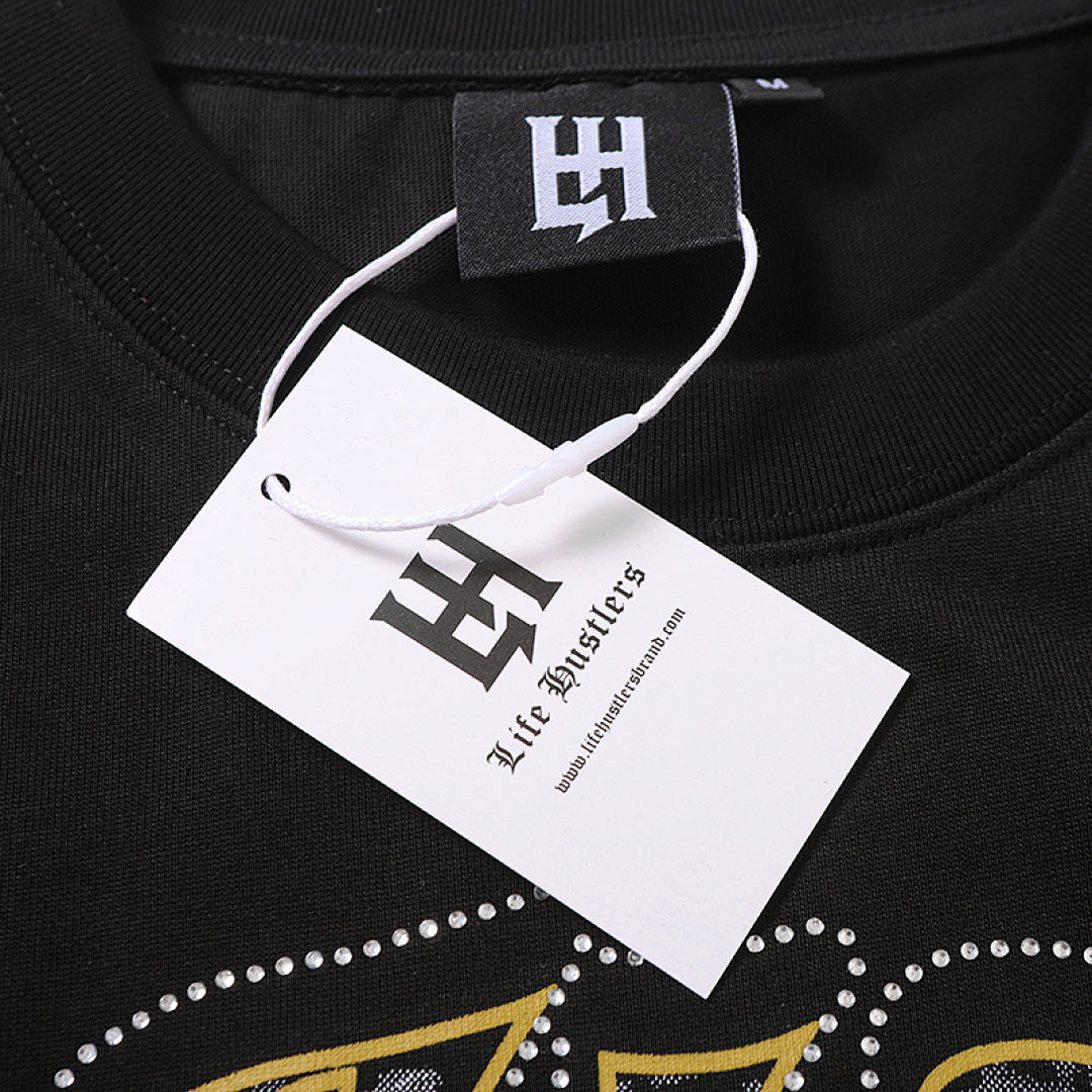Life Hustlers Grey Angel Vintage Graphic Oversized Tee