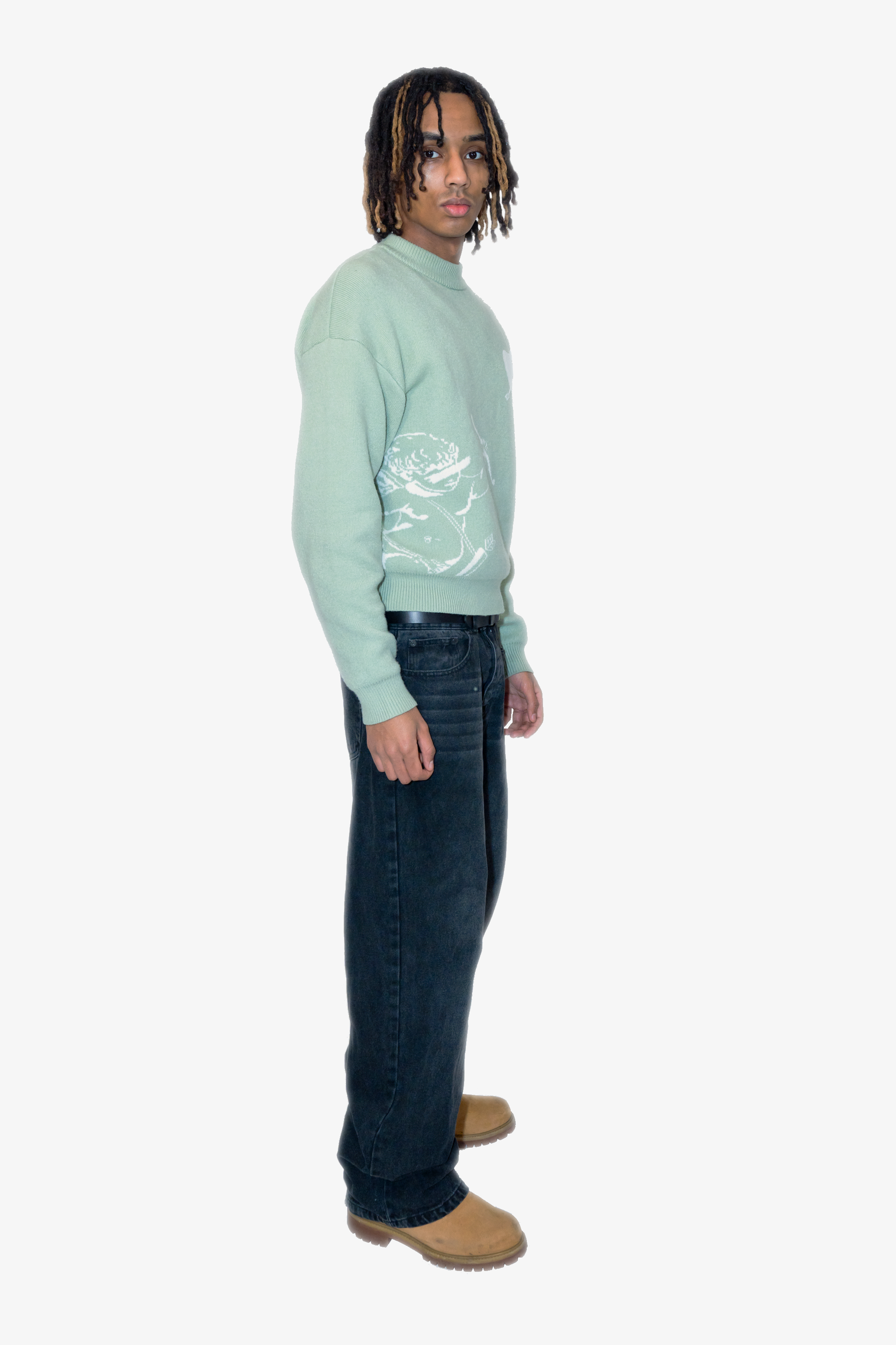 Amor Knit Sweater Matcha Green