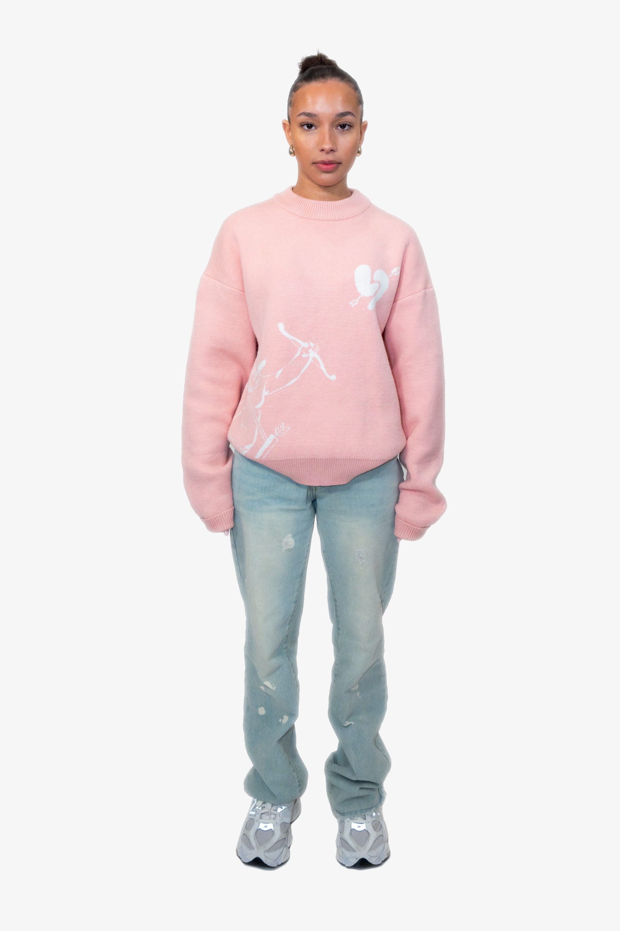Amor Knit Sweater Sakura Pink