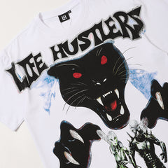 Life Hustlers Black Wolf Rebel Vintage Graphic Streetwear Tee