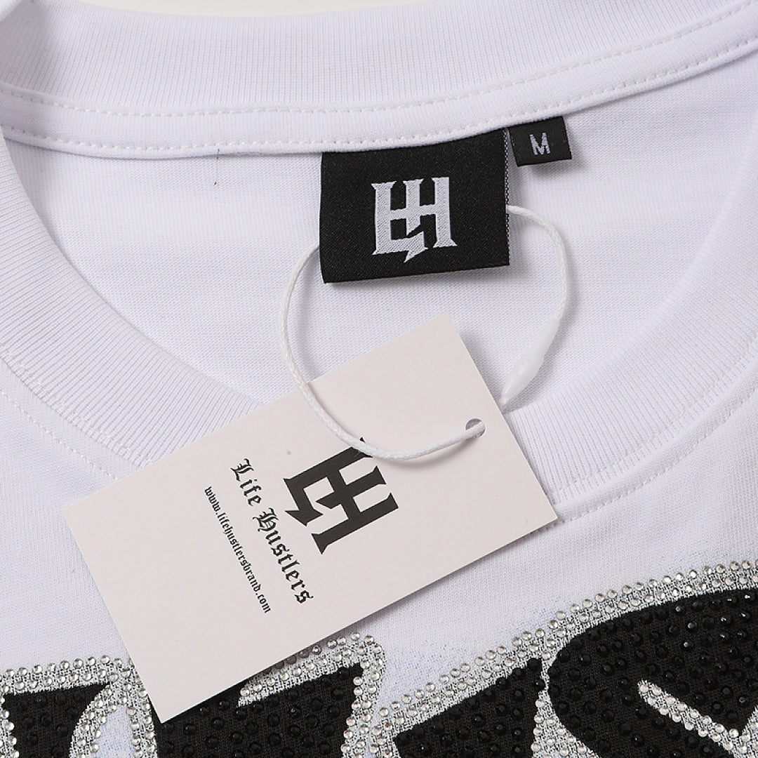 Life Hustlers Black Wolf Rebel Vintage Graphic Streetwear Tee