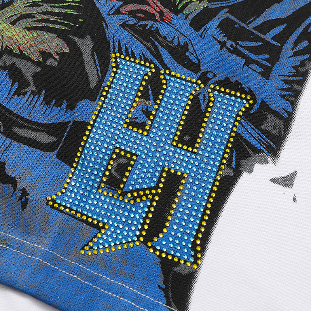 Life Hustlers Blue Guardian Vintage Graphic Oversized Tee