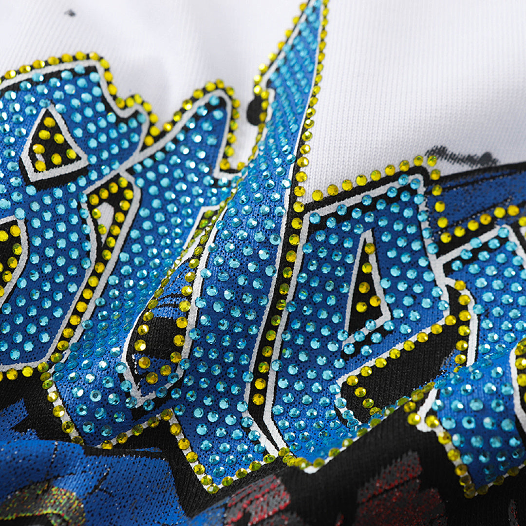 Life Hustlers Blue Guardian Vintage Graphic Oversized Tee