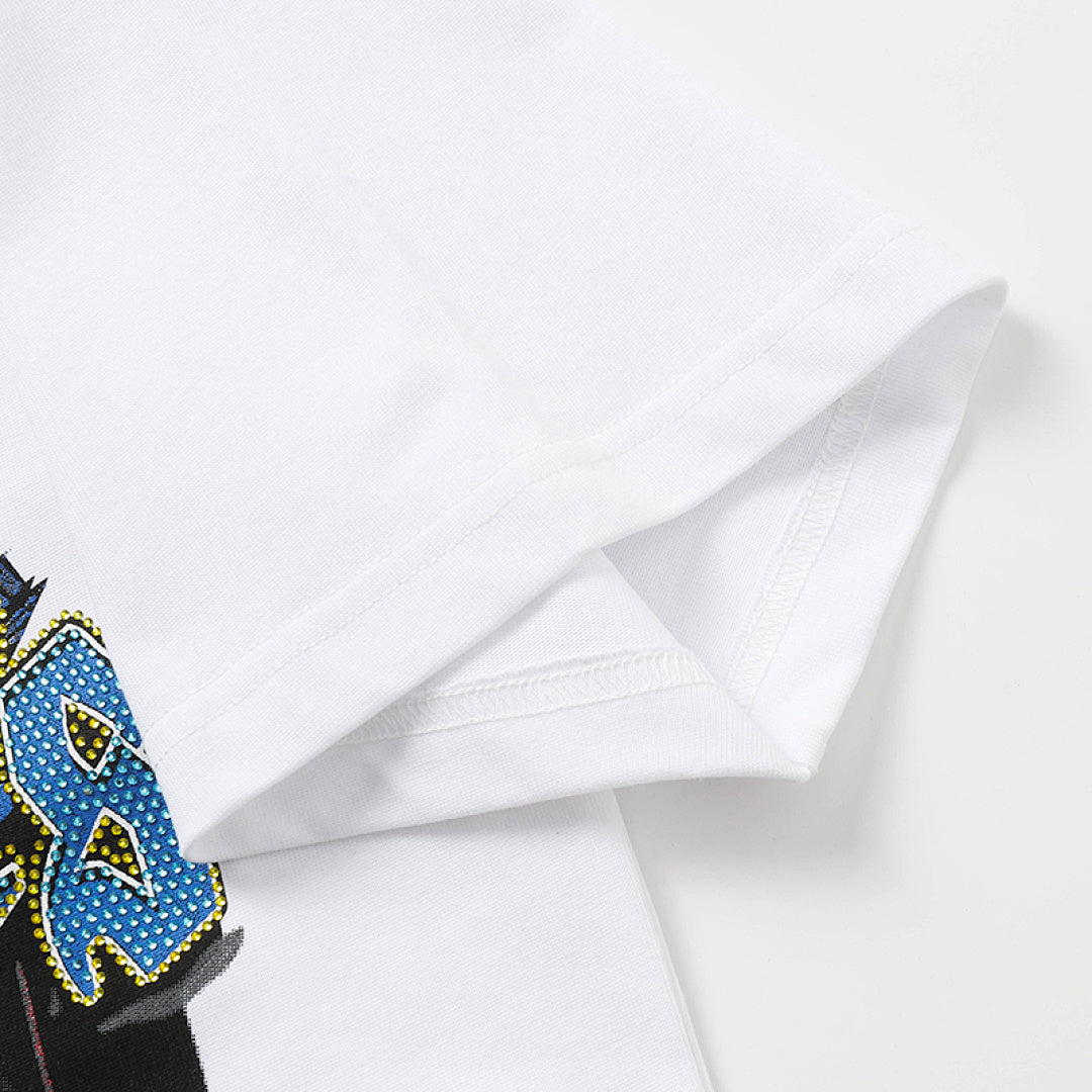 Life Hustlers Blue Guardian Vintage Graphic Oversized Tee