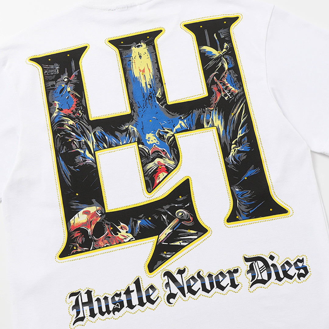 Life Hustlers Blue Guardian Vintage Graphic Oversized Tee