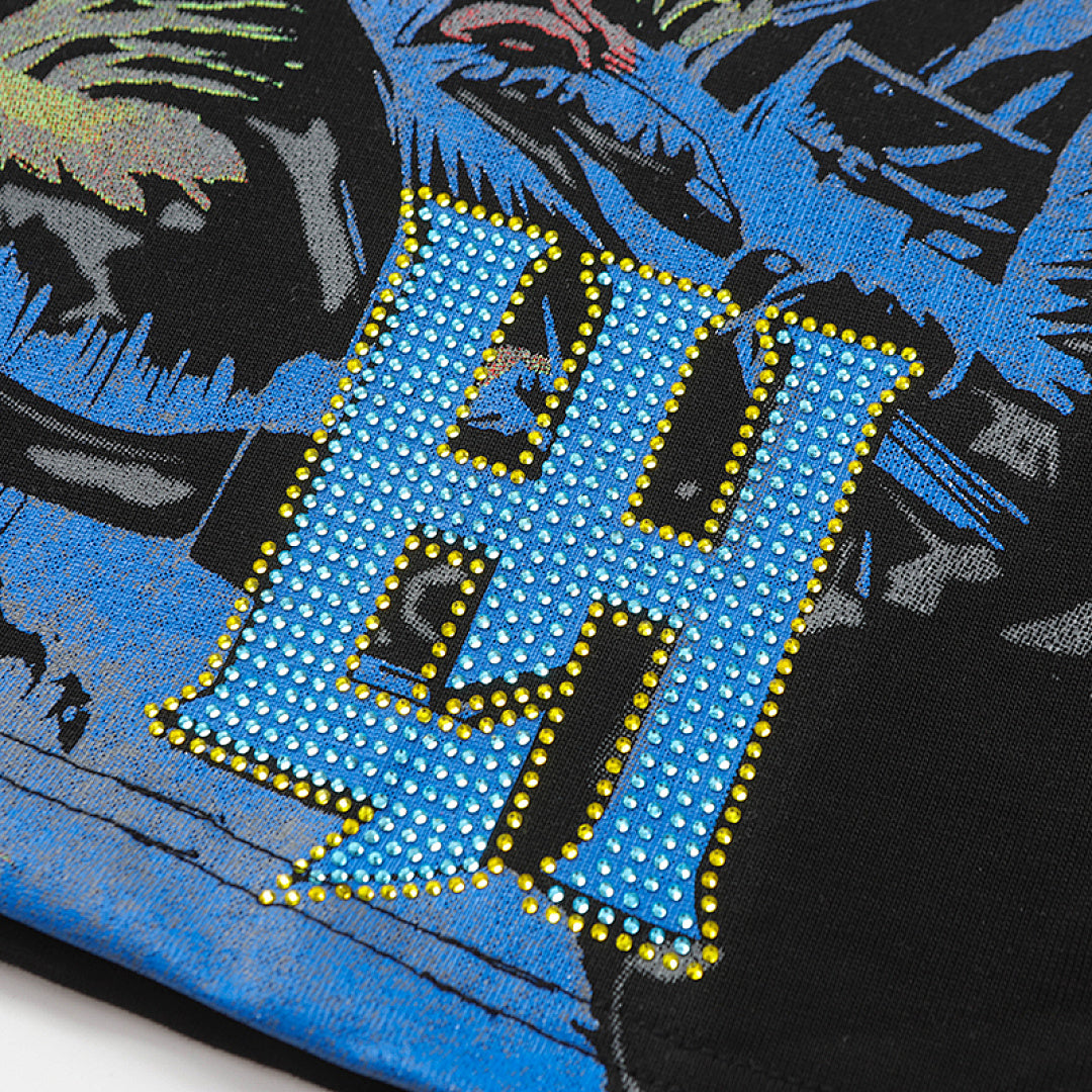 Life Hustlers Blue Guardian Vintage Graphic Oversized Tee