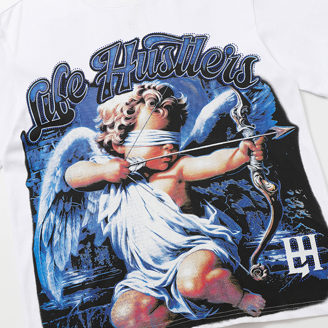 Life Hustlers Blue Angel Vintage Graphic Streetwear Tee