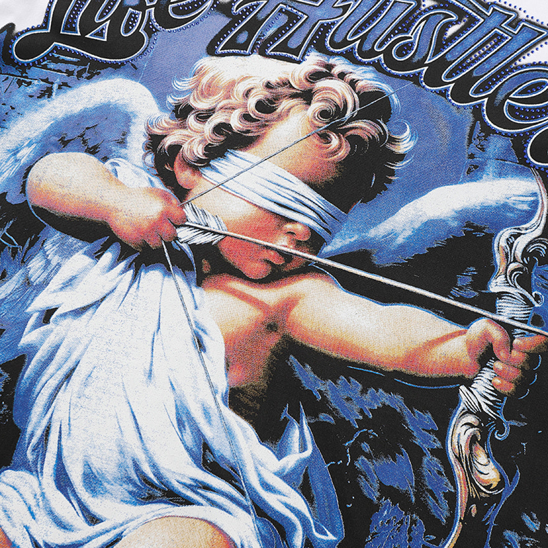 Life Hustlers Blue Angel Vintage Graphic Streetwear Tee