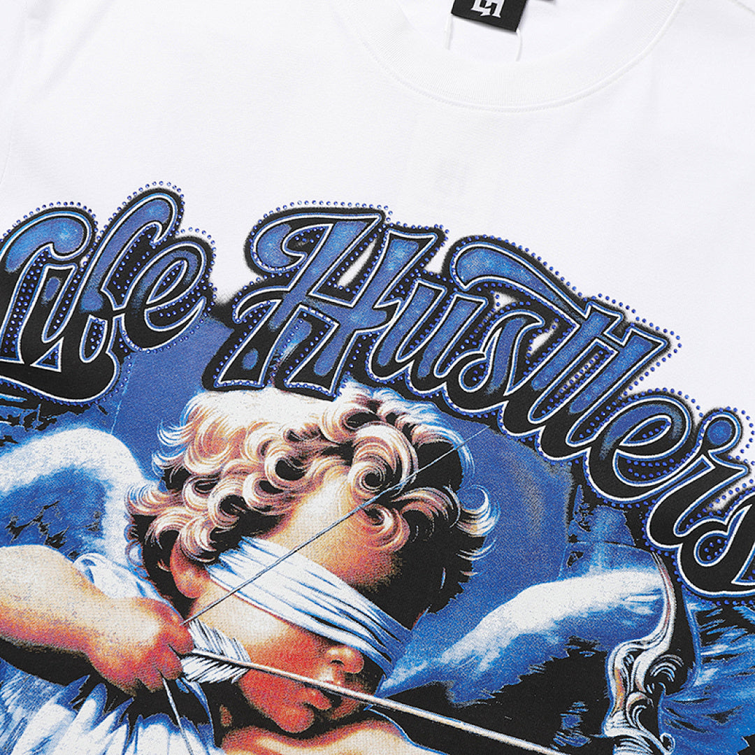 Life Hustlers Blue Angel Vintage Graphic Streetwear Tee