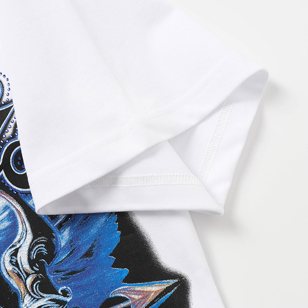 Life Hustlers Blue Angel Vintage Graphic Streetwear Tee