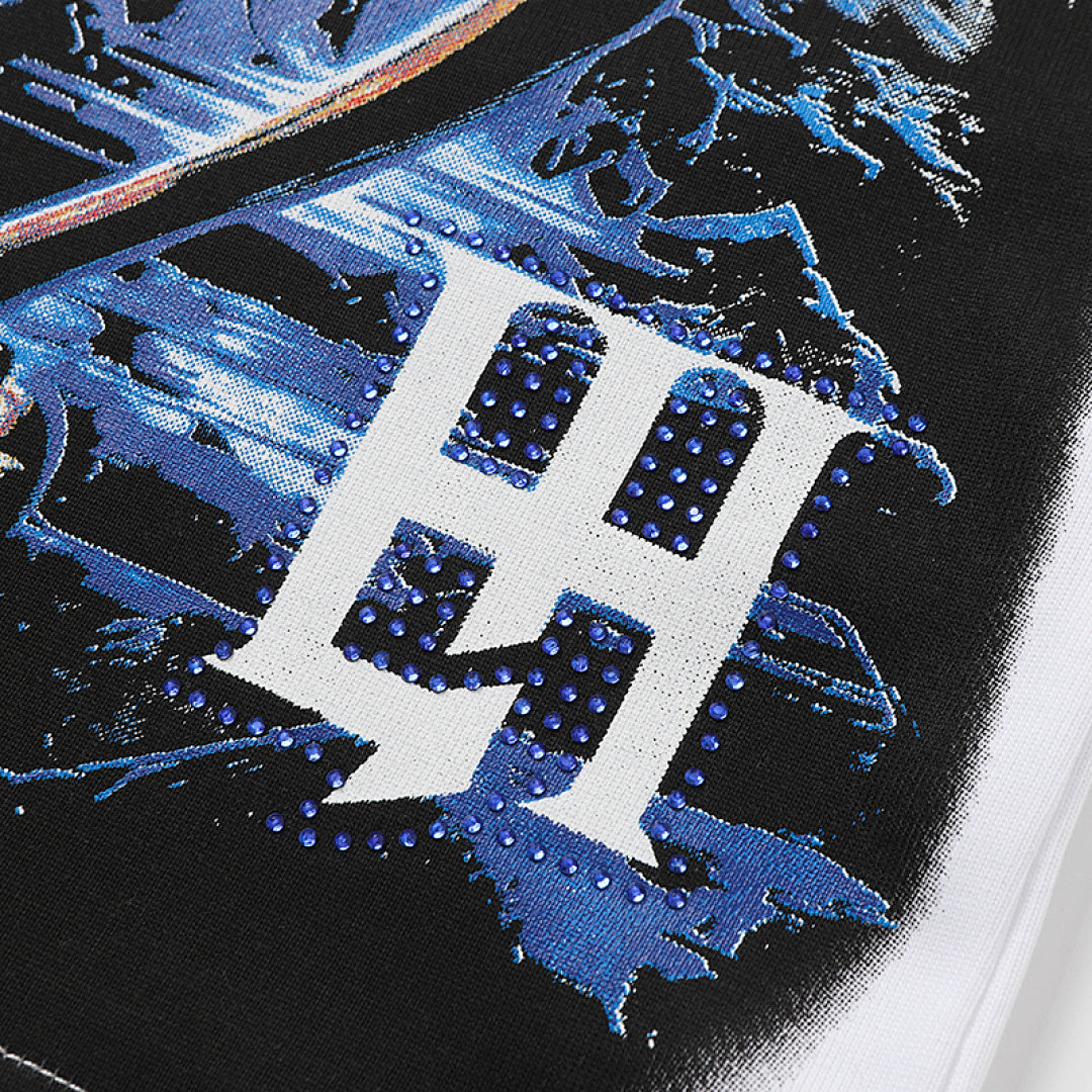 Life Hustlers Blue Angel Vintage Graphic Streetwear Tee
