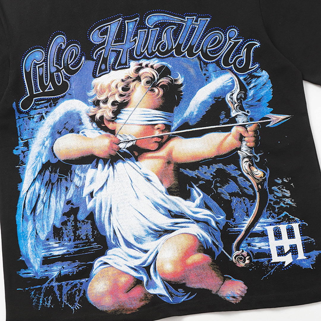 Life Hustlers Blue Angel Vintage Graphic Streetwear Tee
